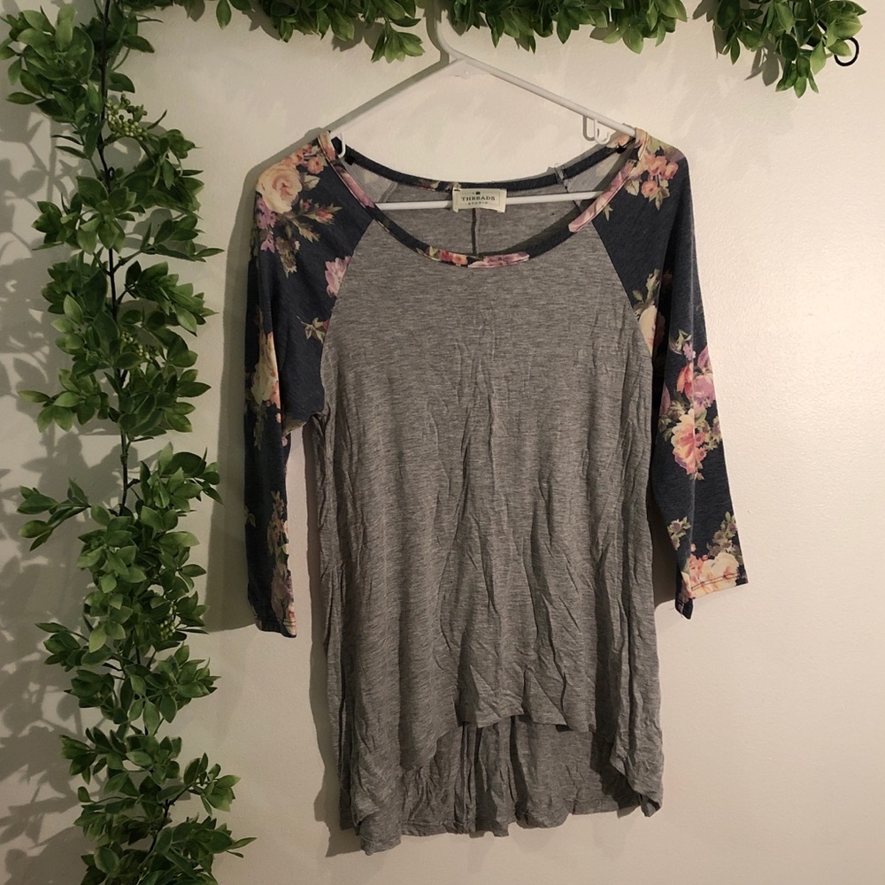 Floral Baseball T